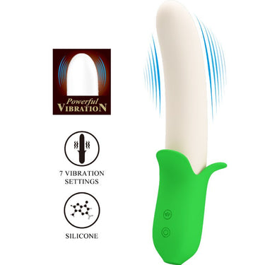 Vibratore Silicone Banana Knight Pretty Love con 7 vibrazioni intense
